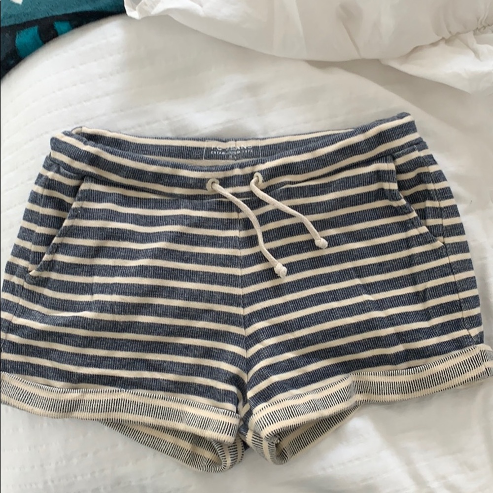 Striped cotton shorts